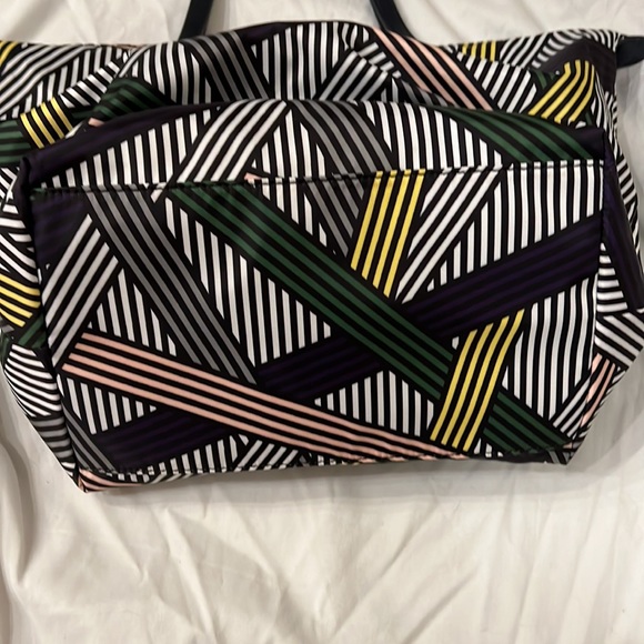 Anne Klein abstract striped nylon tote - Picture 4 of 6